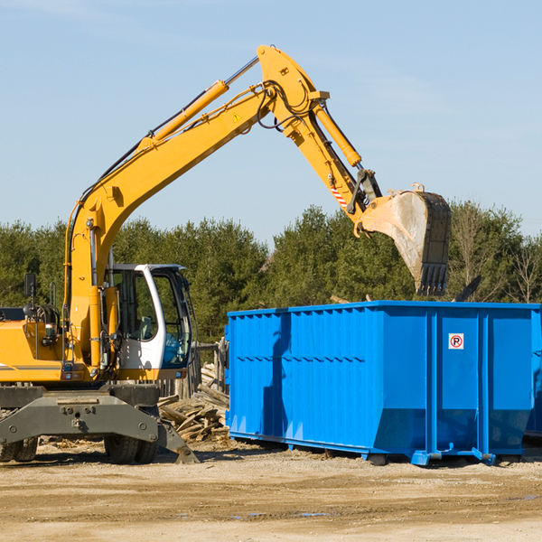 are there any restrictions on where a residential dumpster can be placed in Palestine Ohio